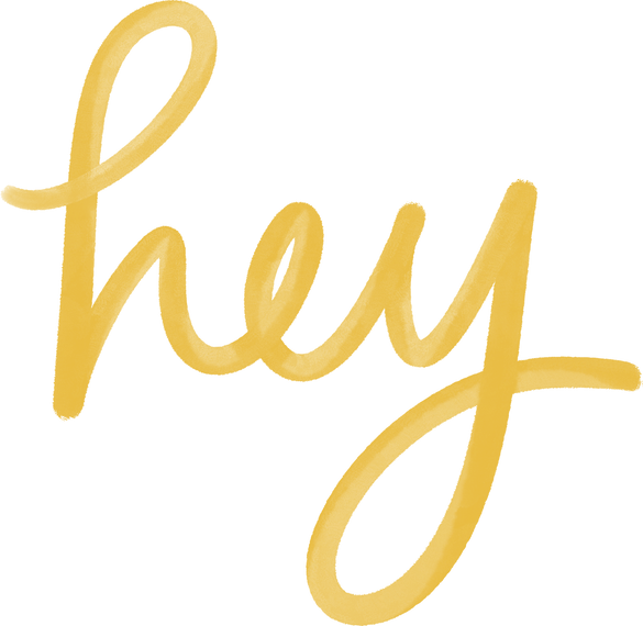 Handwritten Hey Calligraphy